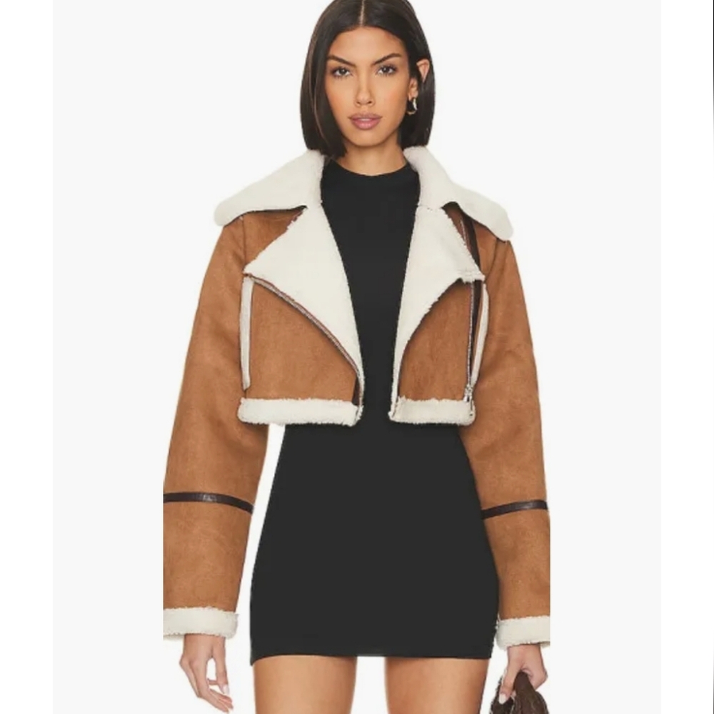 Adrienne Landau Brown and Cream Teddy Jacket